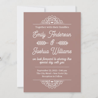Modern Deco | Elegant rose gold Wedding Invitation