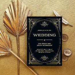 Modern Deco | Elegant Wedding Black and Gold