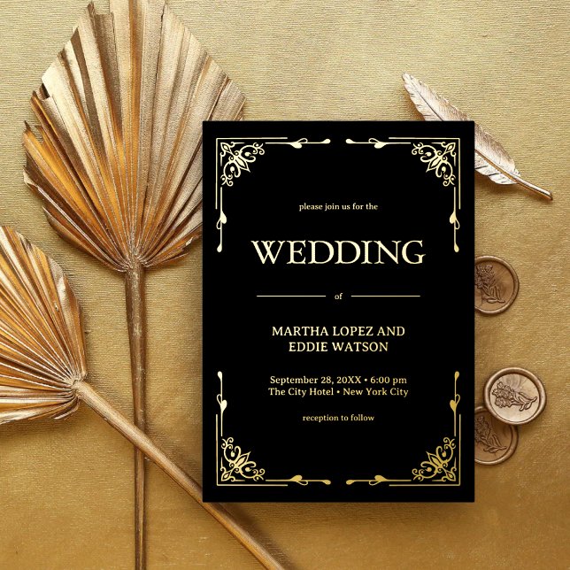 Modern Deco | Elegant Wedding Black and Gold (Creator Uploaded)