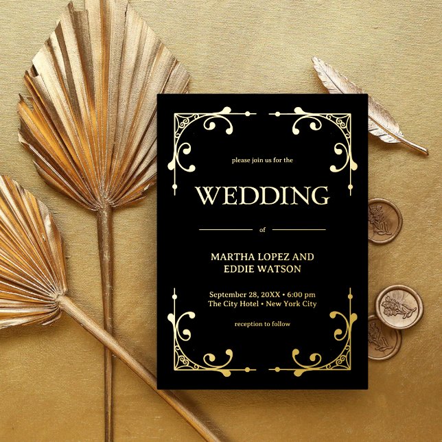 Modern Deco | Elegant Wedding Black and Gold (Creator Uploaded)