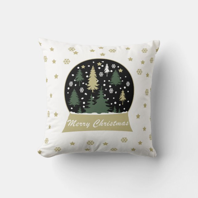 Modern decorated snowglobe cushion (Front)