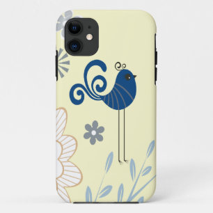 Modern Decorative Blue Birds iPhone 11 Case
