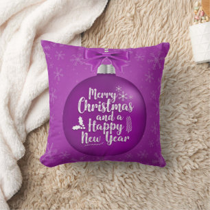 Modern Decorative Christmas Ball with Snowfall Cushion