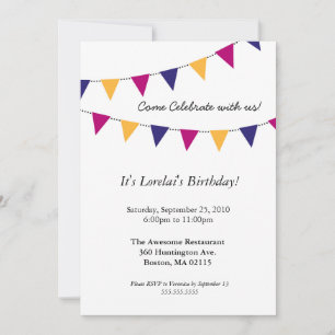 Modern Decorative Flag Invitation