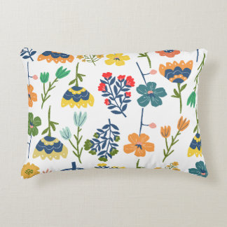 Modern decorative floral pattern Watercolor Chic Cushion