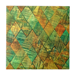 Modern Decorative Geometric Stained Glass Ceramic Tile