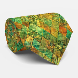 Modern Decorative Geometric Stained Glass Tie