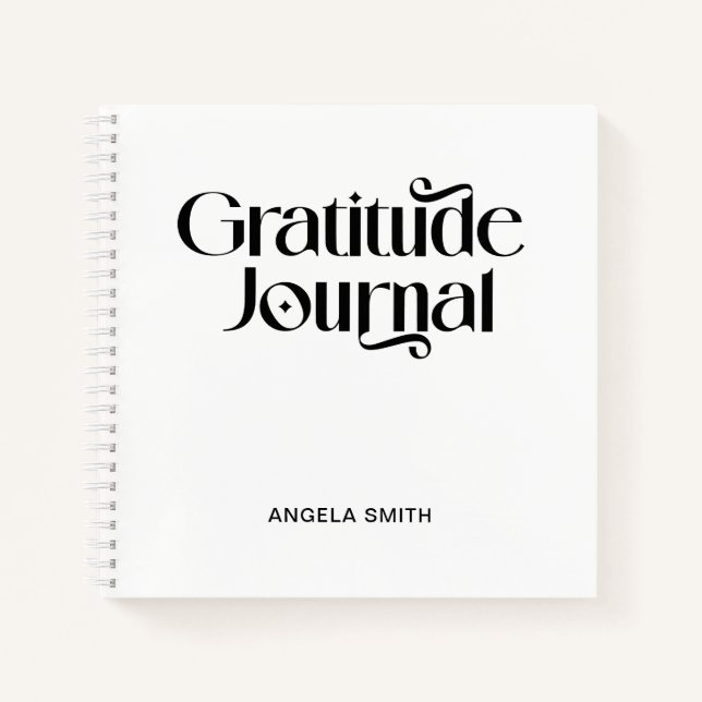 Modern Decorative Typography Gratitude Journal (Front)
