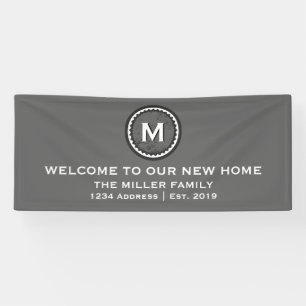 Modern Decorative Welcome Housewarming Party Banner