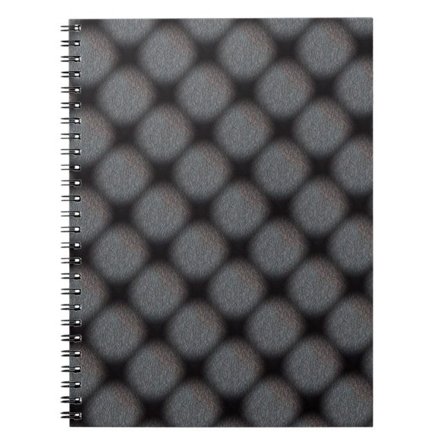 MODERN DEEP GRAY BLACK CUTE Spiral Photo Notebook (Front)