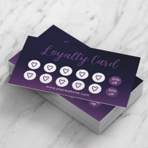 Modern Deep Purple Beauty Salon & Spa Loyalty