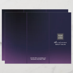 Modern Deep Purple Beauty Salon Spa Tri-Fold