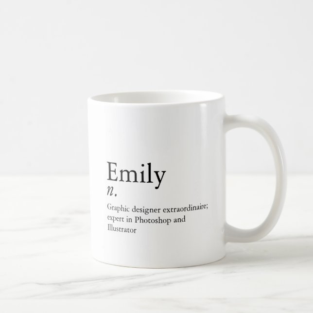Modern Definition Custom Text Promotional Coffee Mug (Right)