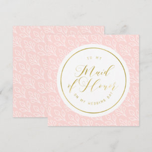 Modern Delicate "To my maid of honour" Invitation