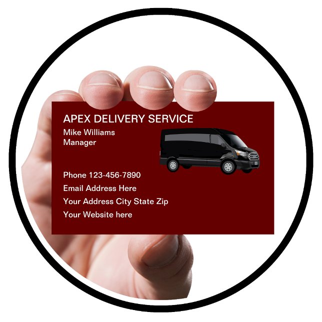 Modern Delivery Driver Service Business Cards (Creator Uploaded)