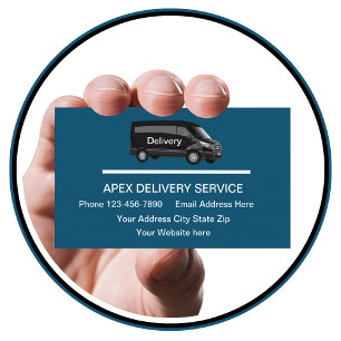 Modern Delivery Service Business Cards