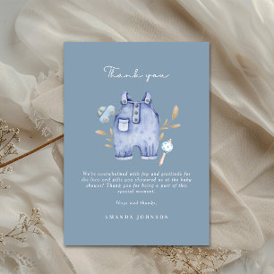 Modern Denim Blue Jean Baby Shower Invitation