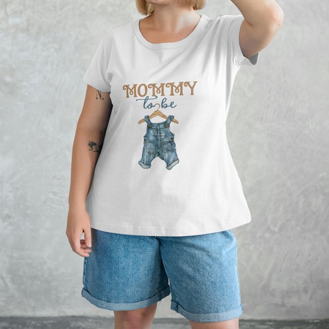 Modern Denim Boy Blue Jean Baby Shower T-Shirt (Creator Uploaded)