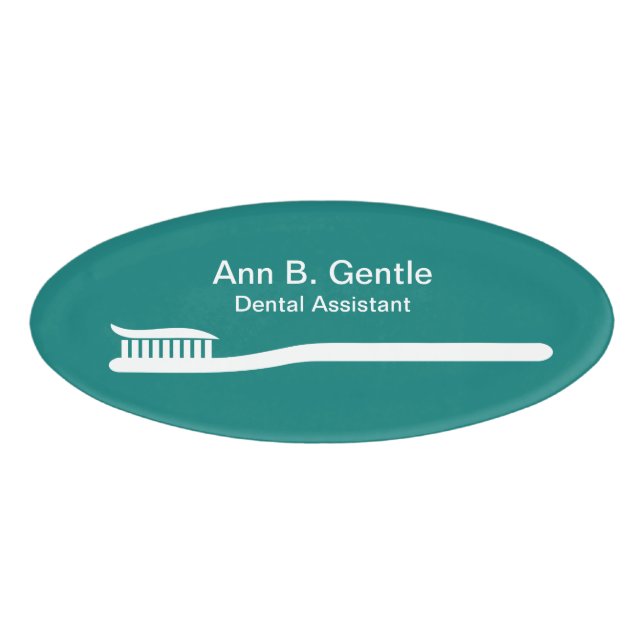 Modern Dental Assistant Name Tag (Front)