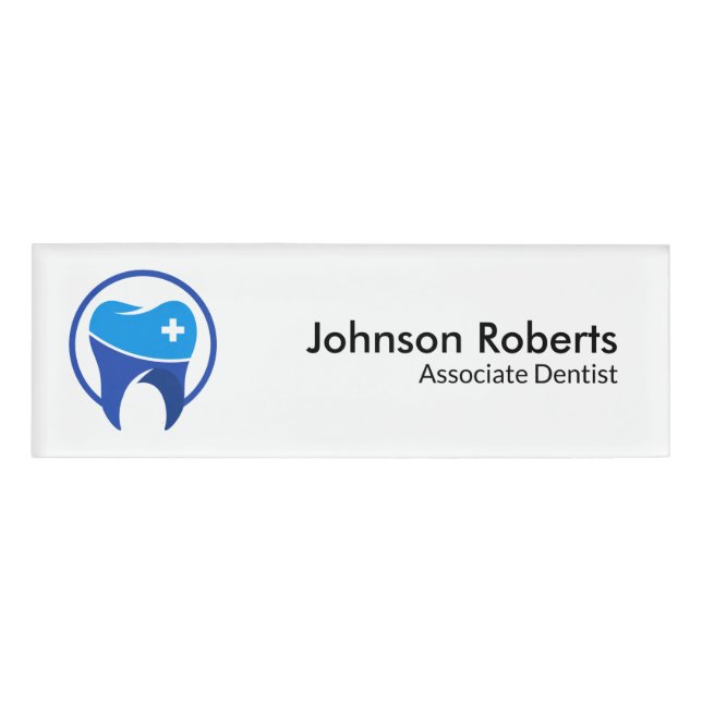 Modern Dental clinic dentist doctor assistant Name Tag (Front)