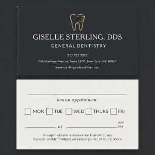 Modern Dental Dentistry Appointment Reminder Business Card