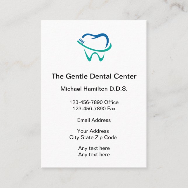 Modern Dental Office Appointment Cards (Front)