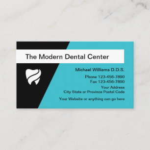 Modern Dental Office Design Business Card