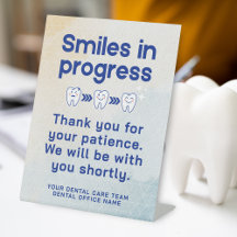 Modern Dental Office Smiles Teeth Custom Message