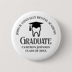 Modern Dental School Custom Graduate Name Tag 6 Cm Round Badge