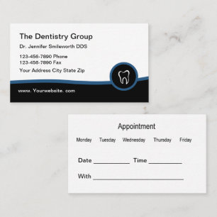 Modern Dentist Appointment Business Card Template