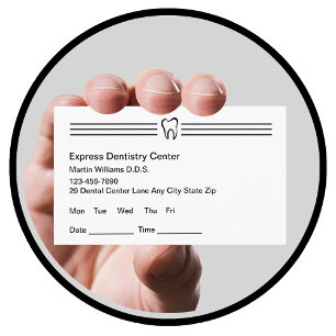 Modern Dentist Office Appointment Cards New