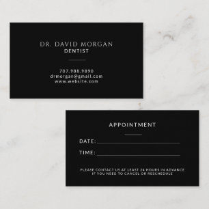 Modern Dentist Orthodontist Appointment Business Card