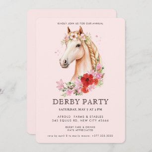 Modern  Derby Party  Invitation