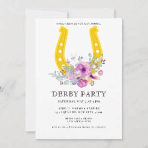 Modern  Derby Party  Invitation