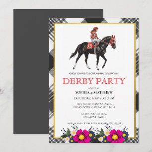 Modern Derby Party Invitation Horse Racing