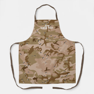 Modern Desert Brown Camouflage Camo Pattern Apron