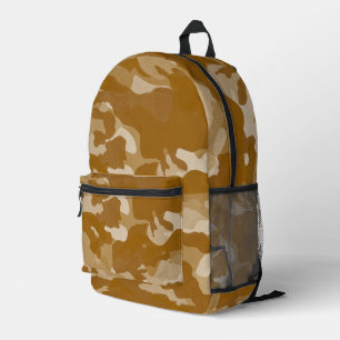 Modern Desert Earth-Tone Camouflage Pattern Printed Backpack