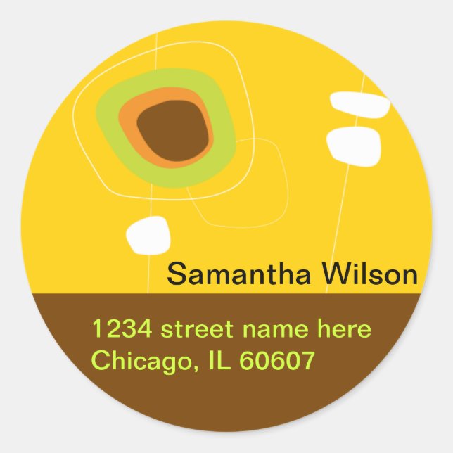 Modern Design Address Label (Front)