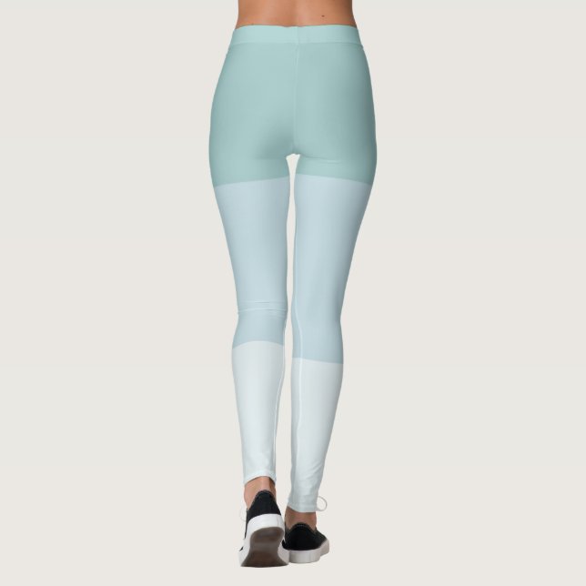 Modern Design Blue Green Elegant Template Pastel Leggings (Back)