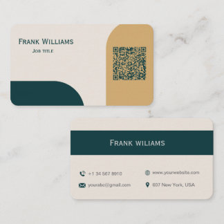 Modern Design Business Card with QR Code