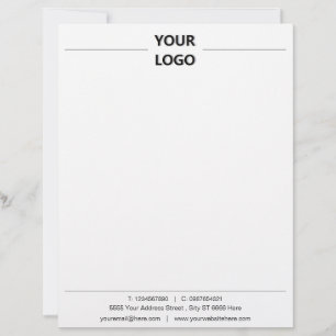 Modern Design Business Office Letterhead with Logo