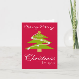 Modern Design Christmas Wishes Holiday Card