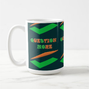 Modern design dark colours theme Question Coffee Mug