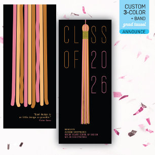 Modern Design Graduation Announcement Colour-Edi