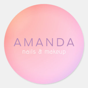 Modern design in Minimalist style Classic Round Sticker