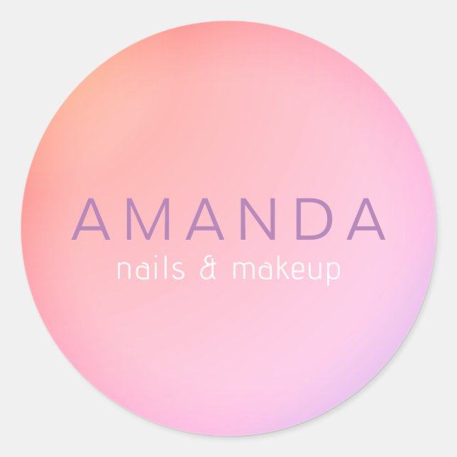 Modern design in Minimalist style Classic Round Sticker (Front)