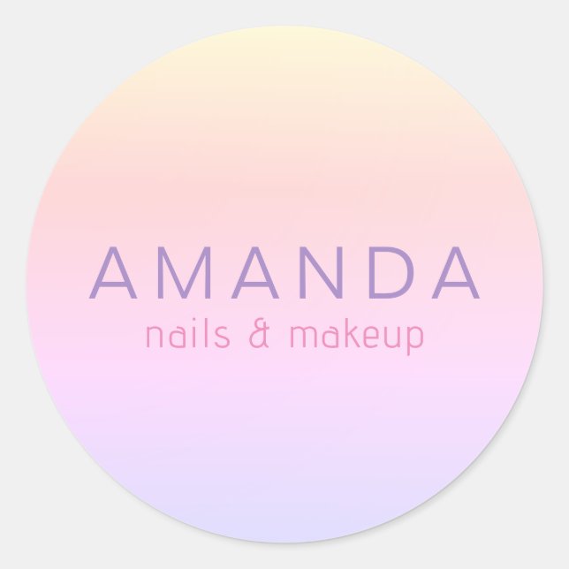 Modern design in Minimalist style Classic Round Sticker (Front)