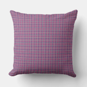 Modern Design Lignes Tartan Pastel Colours Pillow