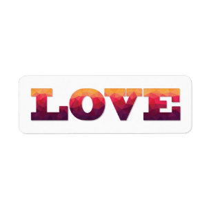 Modern design ombre colours Love stickers
