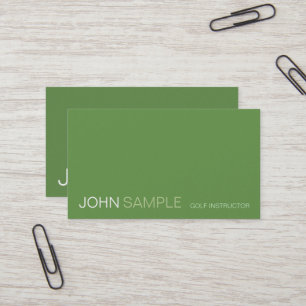 Modern Design Professional Elegant Golf Instructor Business Card